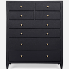 Trinidad Belgian Linen Tall Chest - Three Colors - Our Boat House