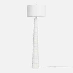 Tula Tapered White Floor Lamp - Our Boat House