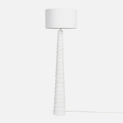Tula Tapered White Floor Lamp - Our Boat House