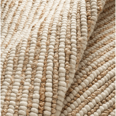 Twiggy Natural Woven Jute & Wool Rug - Our Boat House