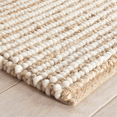Twiggy Natural Woven Jute & Wool Rug - Our Boat House