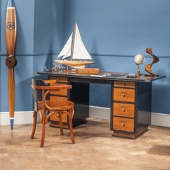 Vintage Cherry Captain's Desk - Our Boat House