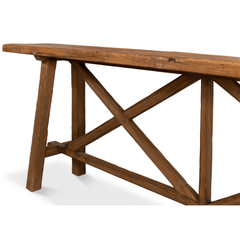Vintage Double X Base Console Table - Our Boat House