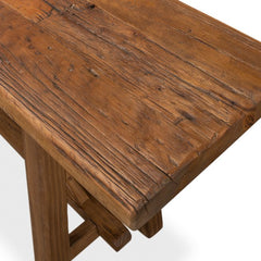 Vintage Double X Base Console Table - Our Boat House