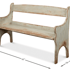 Vintage School House Entry Bench - Our Boat House