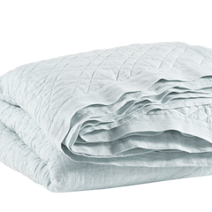 Washed Linen Quilt - Sky - Our Boat House