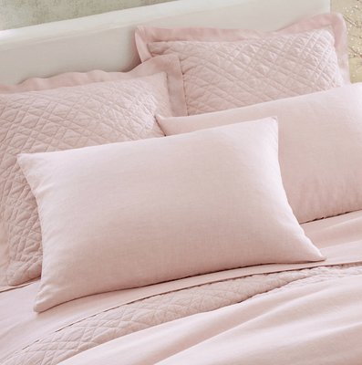 Washed Linen Quilt - Slipper Pink - Our Boat House