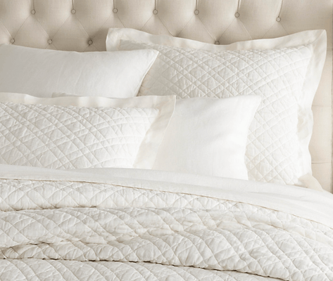 Washed Linen Sham - Ivory - Our Boat House