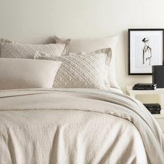 Washed Linen Sham - Natural - Our Boat House