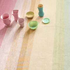 Watercolor Horizon Woven Cotton Rug - Our Boat House