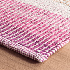 Watercolor Horizon Woven Cotton Rug - Our Boat House