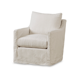 Westchester QUICK SHIP XL Slipcovered Swivel Glider in Ali Eggshell - Our Boat House
