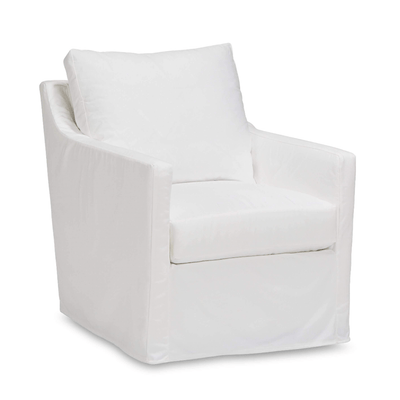 Westchester Slipcovered Swivel/Glide Arm Chair - Our Boat House