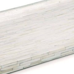 White Bone & Nickel Tray - Our Boat House