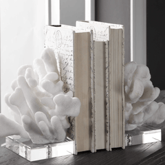 White Coral Bookends - 2 Pairs - Our Boat House