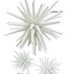 White Sea Urchin - Three Sizes - Our Boat House