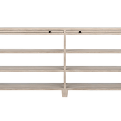 White Wash Mahogany Large Console with pull outs - Our Boat House