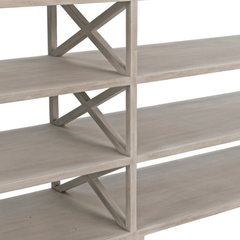 White Wash Mahogany Large Console with pull outs - Our Boat House
