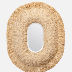 Winter Park Woven Raffia Mirror - Oval - Our Boat House