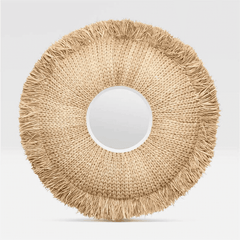 Winter Park Woven Raffia Mirror - Round - Our Boat House