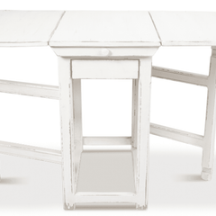 Woodbridge White Drop Leaf Dining Table - Our Boat House