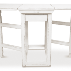 Woodbridge White Drop Leaf Dining Table - Our Boat House