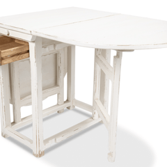 Woodbridge White Drop Leaf Dining Table - Our Boat House