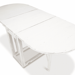 Woodbridge White Drop Leaf Dining Table - Our Boat House