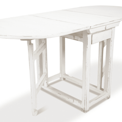 Woodbridge White Drop Leaf Dining Table - Our Boat House