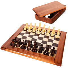 Wooden Chess Board w/Chess Pieces - Our Boat House