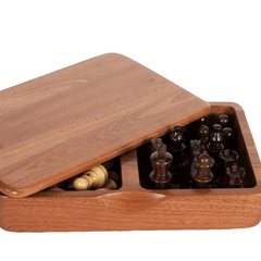 Wooden Chess Board w/Chess Pieces - Our Boat House
