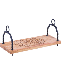 Wooden Swings w/Various Engraved Quotes - Our Boat House