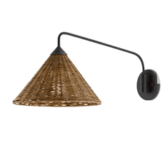 Brighton Rattan Swing Arm Sconce Sconce 